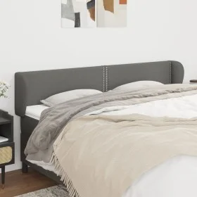 Cabecero de tela gris oscuro 163x23x78/88 cm de vidaXL, Cabeceros y pies de cama - Ref: Foro24-3117011, Precio: 67,40 €, Desc...