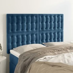 Kopfteile 4 Einheiten dunkelblauer Samt 72x5x78/88 cm von vidaXL, Kopf- und Fußteile - Ref: Foro24-3116818, Preis: 99,32 €, R...