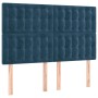 Cabeceros 4 unidades terciopelo azul oscuro 72x5x78/88 cm de vidaXL, Cabeceros y pies de cama - Ref: Foro24-3116818, Precio: ...