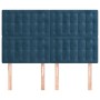 Cabeceros 4 unidades terciopelo azul oscuro 72x5x78/88 cm de vidaXL, Cabeceros y pies de cama - Ref: Foro24-3116818, Precio: ...