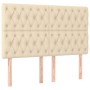 Cabeceros 4 unidades tela color crema 80x7x78/88 cm de vidaXL, Cabeceros y pies de cama - Ref: Foro24-3116679, Precio: 156,70...