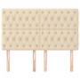 Cabeceros 4 unidades tela color crema 80x7x78/88 cm de vidaXL, Cabeceros y pies de cama - Ref: Foro24-3116679, Precio: 156,70...
