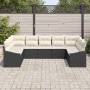 Conjunto de sofás de jardín 9 pcs Negro y crema ratán sintético en Sofás de exterior | Comprar online en Foru.es