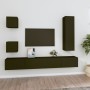 Set de muebles para TV 5 piezas madera contrachapada negro de vidaXL, Muebles TV - Ref: Foro24-3114447, Precio: 200,85 €, Des...