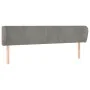 Hellgraues Samtkopfteil 163x23x78/88 cm von vidaXL, Kopf- und Fußteile - Ref: Foro24-3116918, Preis: 70,03 €, Rabatt: %