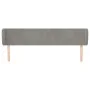Hellgraues Samtkopfteil 163x23x78/88 cm von vidaXL, Kopf- und Fußteile - Ref: Foro24-3116918, Preis: 70,03 €, Rabatt: %