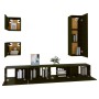 Set de muebles para TV 5 piezas madera contrachapada negro de vidaXL, Muebles TV - Ref: Foro24-3114447, Precio: 200,85 €, Des...