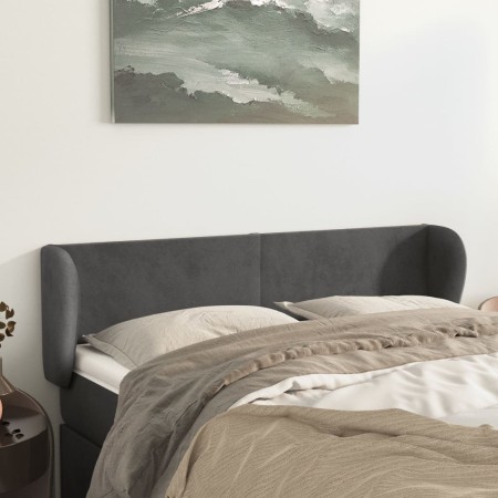 Cabecero de terciopelo gris oscuro 147x23x78/88 cm de vidaXL, Cabeceros y pies de cama - Ref: Foro24-3116913, Precio: 72,09 €...