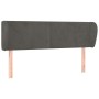Cabecero de terciopelo gris oscuro 147x23x78/88 cm de vidaXL, Cabeceros y pies de cama - Ref: Foro24-3116913, Precio: 72,09 €...