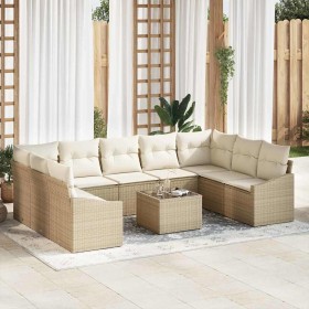 Conjunto de sofás de jardín Beige y Crema ratán sintético en Sofás de exterior | Comprar online en Foru.es