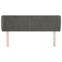 Cabecero de terciopelo gris oscuro 147x23x78/88 cm de vidaXL, Cabeceros y pies de cama - Ref: Foro24-3116913, Precio: 72,09 €...