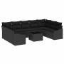 Conjunto de sofás de jardín Negro ratán sintético en Sofás de exterior | Comprar online en Foru.es