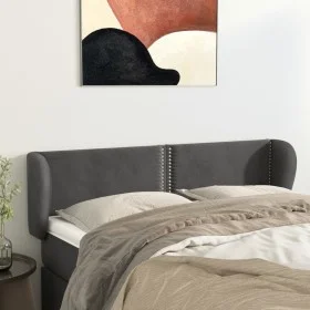 Dark gray velvet headboard 147x23x78/88 cm by vidaXL, Headboards and footboards - Ref: Foro24-3117053, Price: 58,31 €, Discou...