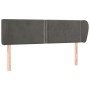 Cabecero de terciopelo gris oscuro 147x23x78/88 cm de vidaXL, Cabeceros y pies de cama - Ref: Foro24-3117053, Precio: 58,87 €...
