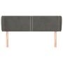 Cabecero de terciopelo gris oscuro 147x23x78/88 cm de vidaXL, Cabeceros y pies de cama - Ref: Foro24-3117053, Precio: 58,87 €...