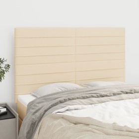 Cabeceros 4 unidades tela color crema 72x5x78/88 cm de vidaXL, Cabeceros y pies de cama - Ref: Foro24-3116475, Precio: 123,25...