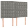 Cabeceros 4 unidades terciopelo gris claro 72x5x78/88 cm de vidaXL, Cabeceros y pies de cama - Ref: Foro24-3116814, Precio: 1...
