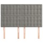 Cabeceros 4 unidades terciopelo gris claro 72x5x78/88 cm de vidaXL, Cabeceros y pies de cama - Ref: Foro24-3116814, Precio: 1...