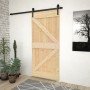 Puerta corredera con herrajes madera maciza de pino 90x210 cm en Puertas | Comprar online en Foru.es