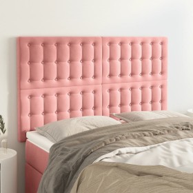 Cabeceros 4 unidades terciopelo rosa 72x5x78/88 cm de vidaXL, Cabeceros y pies de cama - Ref: Foro24-3116819, Precio: 125,51 ...