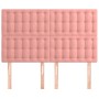 Cabeceros 4 unidades terciopelo rosa 72x5x78/88 cm de vidaXL, Cabeceros y pies de cama - Ref: Foro24-3116819, Precio: 125,51 ...