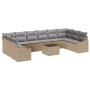 Conjunto de Comedor de Jardín 11 pcs Beige y Gris Claro en Sofás de exterior | Comprar online en Foru.es