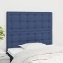 Cabeceros 2 unidades de tela azul 90x5x78/88 cm de vidaXL, Cabeceros y pies de cama - Ref: Foro24-3116754, Precio: 64,65 €, D...