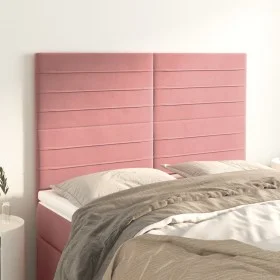 Cabeceros 4 unidades terciopelo rosa 72x5x78/88 cm de vidaXL, Cabeceros y pies de cama - Ref: Foro24-3116525, Precio: 97,71 €...