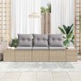 Conjunto de sofás de jardín 3 pcs Beige y Gris Claro en Sofás de exterior | Comprar online en Foru.es