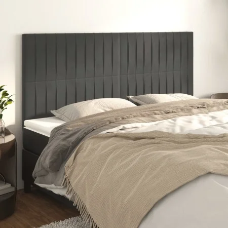 Kopfteile 4 Einheiten aus dunkelgrauem Samt 80x5x78/88 cm von vidaXL, Kopf- und Fußteile - Ref: Foro24-3116625, Preis: 108,37...