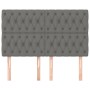 Cabeceros 4 unidades de tela gris oscuro 80x7x78/88 cm de vidaXL, Cabeceros y pies de cama - Ref: Foro24-3116675, Precio: 134...