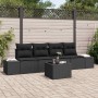 Conjunto de sofá de jardín 5 pcs Negro ratán sintético en Sofás de exterior | Comprar online en Foru.es