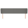 Cabecero de tela gris oscuro 183x23x78/88 cm de vidaXL, Cabeceros y pies de cama - Ref: Foro24-3116879, Precio: 82,16 €, Desc...