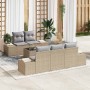 Conjunto de sofá de jardín 6 pcs Beige y gris ratán sintético en Sofás de exterior | Comprar online en Foru.es