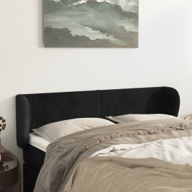 Cabecero de terciopelo negro 147x23x78/88 cm de vidaXL, Cabeceros y pies de cama - Ref: Foro24-3116914, Precio: 72,01 €, Desc...
