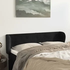 Kopfteil aus schwarzem Samt, 147 x 23 x 78/88 cm von vidaXL, Kopf- und Fußteile - Ref: Foro24-3116914, Preis: 70,56 €, Rabatt: %