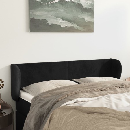 Cabecero de terciopelo negro 147x23x78/88 cm de vidaXL, Cabeceros y pies de cama - Ref: Foro24-3116914, Precio: 72,01 €, Desc...