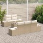 Conjunto de sofá de jardín 6 pcs Beige y Crema ratán sintético en Sofás de exterior | Comprar online en Foru.es