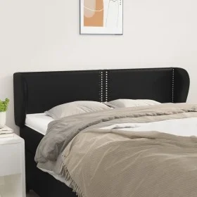 Cabecero de cuero sintético negro 147x23x78/88 cm de vidaXL, Cabeceros y pies de cama - Ref: Foro24-3117094, Precio: 57,98 €,...