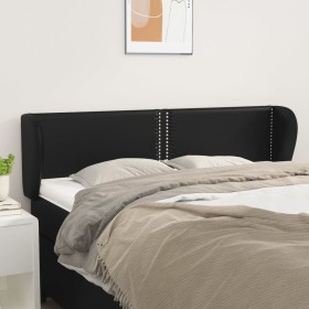 Cabecero de cuero sintético negro 147x23x78/88 cm de vidaXL, Cabeceros y pies de cama - Ref: Foro24-3117094, Precio: 57,60 €,...