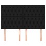 Cabeceros 4 unidades tela negro 80x7x78/88 cm de vidaXL, Cabeceros y pies de cama - Ref: Foro24-3116676, Precio: 133,05 €, De...