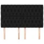 Cabeceros 4 unidades tela negro 80x7x78/88 cm de vidaXL, Cabeceros y pies de cama - Ref: Foro24-3116676, Precio: 132,86 €, De...