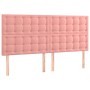 Cabeceros 4 unidades de terciopelo rosa 80x5x78/88 cm de vidaXL, Cabeceros y pies de cama - Ref: Foro24-3116825, Precio: 117,...