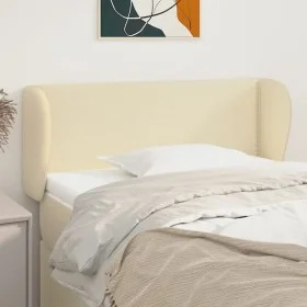 Cabecero de cuero sintético color crema 103x23x78/88 cm de vidaXL, Cabeceros y pies de cama - Ref: Foro24-3117090, Precio: 42...