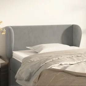 Light gray velvet headboard 93x23x78/88 cm by vidaXL, Headboards and footboards - Ref: Foro24-3117040, Price: 53,65 €, Discou...