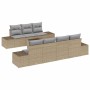 Conjunto de sofá de jardín 8 pcs Beige y gris ratán sintético en Sofás de exterior | Comprar online en Foru.es