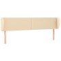 Cabecero de tela color crema 163x23x78/88 cm de vidaXL, Cabeceros y pies de cama - Ref: Foro24-3116875, Precio: 83,37 €, Desc...