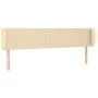 Cabecero de tela color crema 163x23x78/88 cm de vidaXL, Cabeceros y pies de cama - Ref: Foro24-3116875, Precio: 81,15 €, Desc...