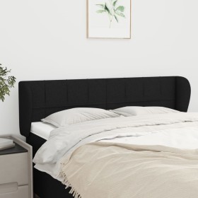 Cabecero de tela negro 147x23x78/88 cm de vidaXL, Cabeceros y pies de cama - Ref: Foro24-3117144, Precio: 75,75 €, Descuento: %