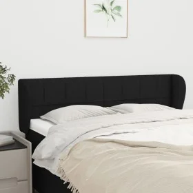 Cabecero de tela negro 147x23x78/88 cm de vidaXL, Cabeceros y pies de cama - Ref: Foro24-3117144, Precio: 88,56 €, Descuento: %